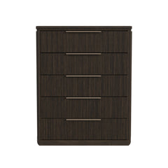 Sylvie 5-Drawer Chest in Dark Brown