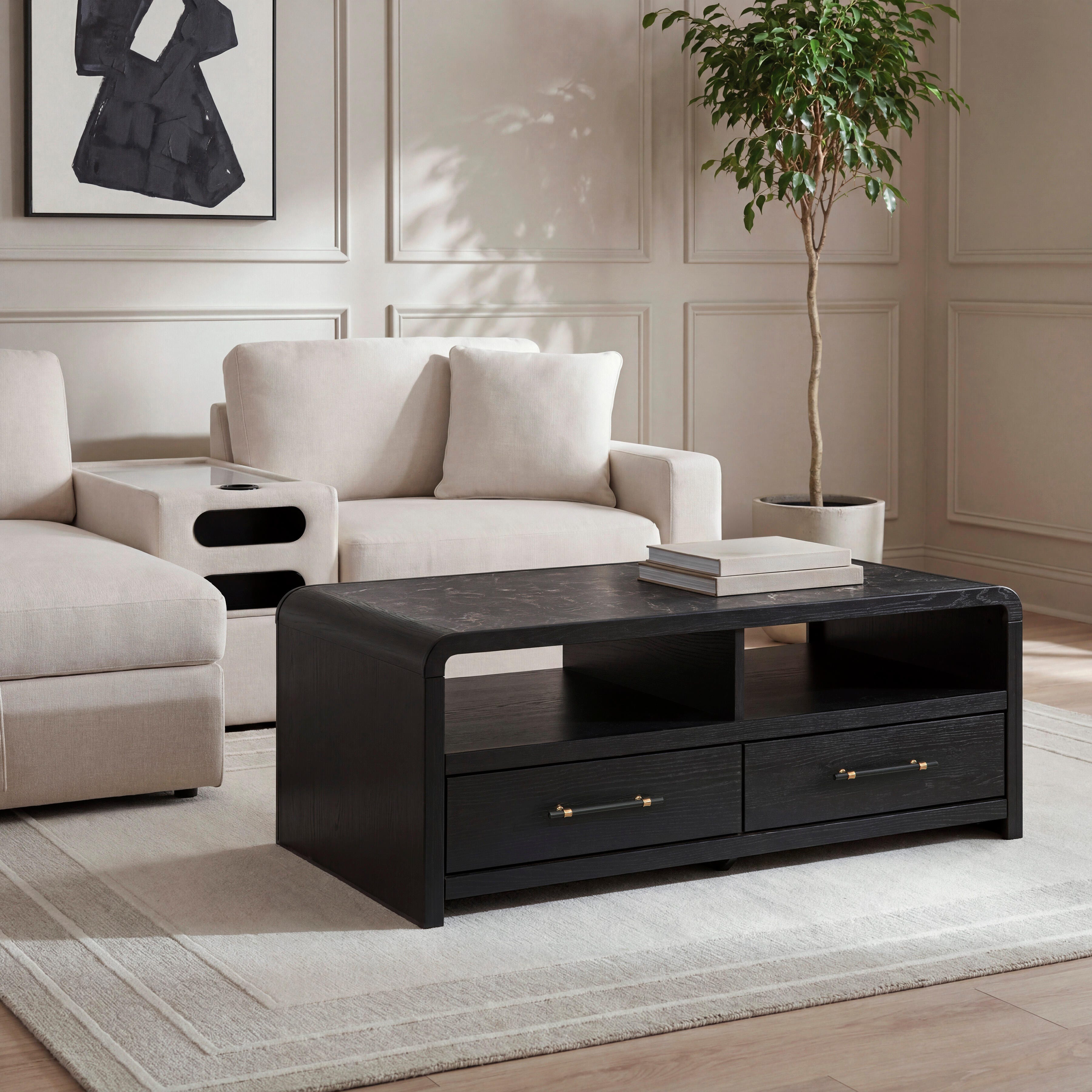 Hoover Furniture Outlet - Ashley Furniture - Clanden Coffee Table - Rectangular Cocktail Table - T1540-1