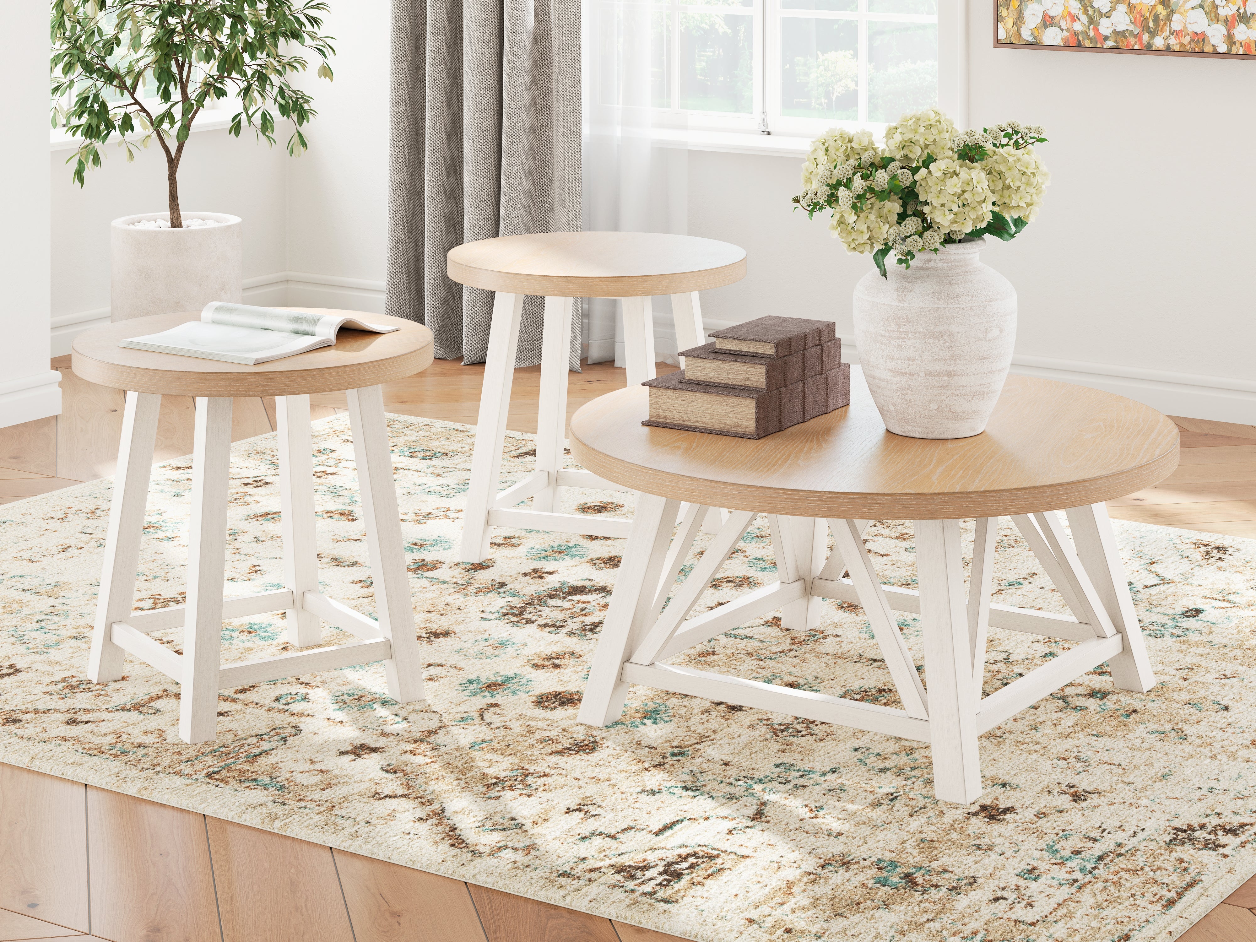 Hoover Furniture Outlet - Ashley Furniture - Fawndell Table (Set of 3) - Occasional Table Set (3/CN) - T193-13