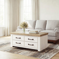 Hoover Furniture Outlet - Ashley Furniture - Savonport Coffee Table - Rectangular Cocktail Table - T4615-1