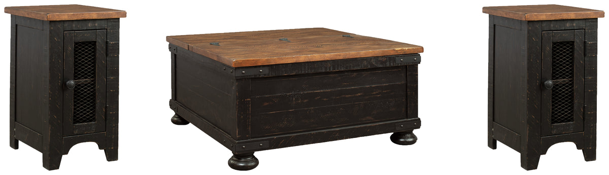 Hoover Furniture Outlet - Ashley Furniture - Valebeck Coffee Table and 2 Chairside End Tables - Coffee Table and 2 Chairside End Tables - T468T1