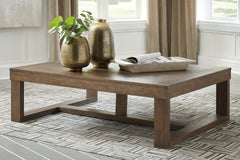 Hoover Furniture Outlet - Ashley Furniture - Cariton Coffee Table - Rectangular Cocktail Table / Gray - T471-1