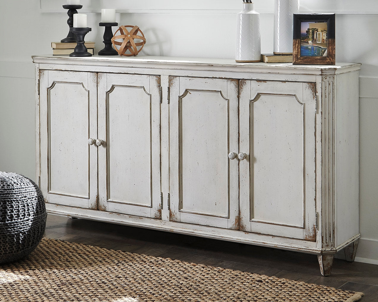Hoover Furniture Outlet - Ashley Furniture - Mirimyn Accent Cabinet - Accent Cabinet / Antique White - T505-560