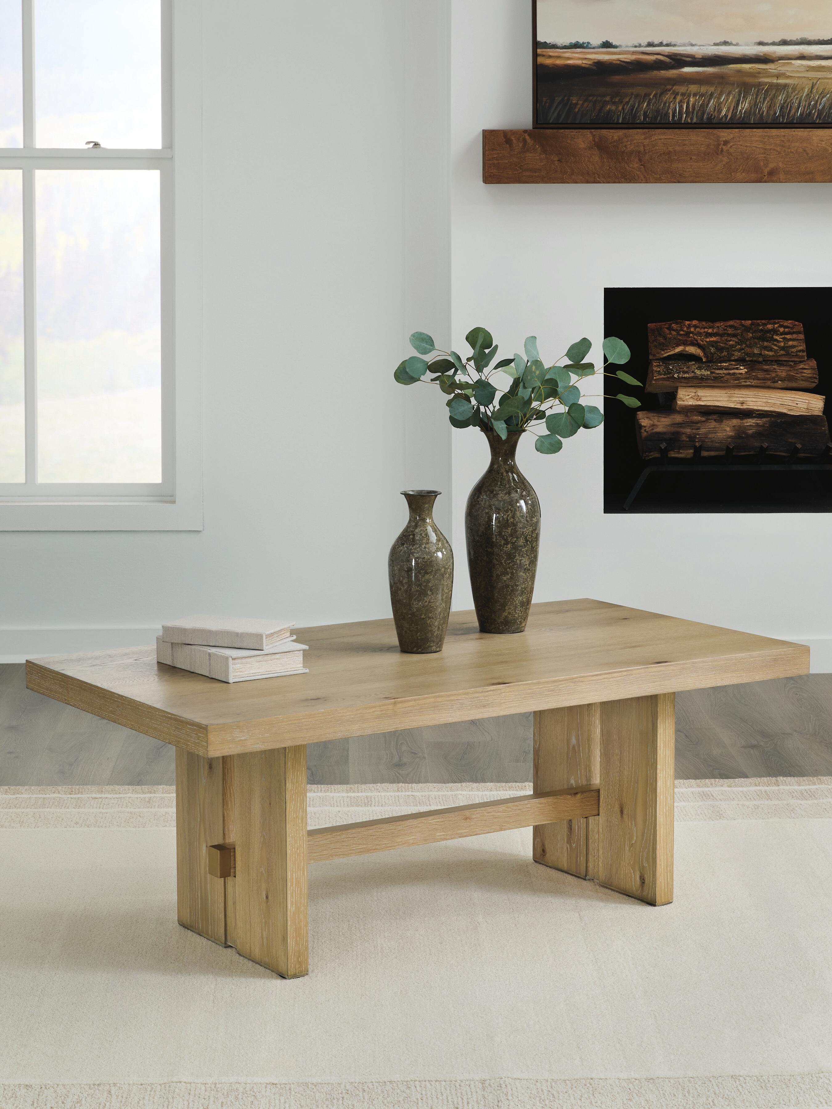 Hoover Furniture Outlet - Ashley Furniture - Crendlin Coffee Table - Rectangular Cocktail Table - T537-1