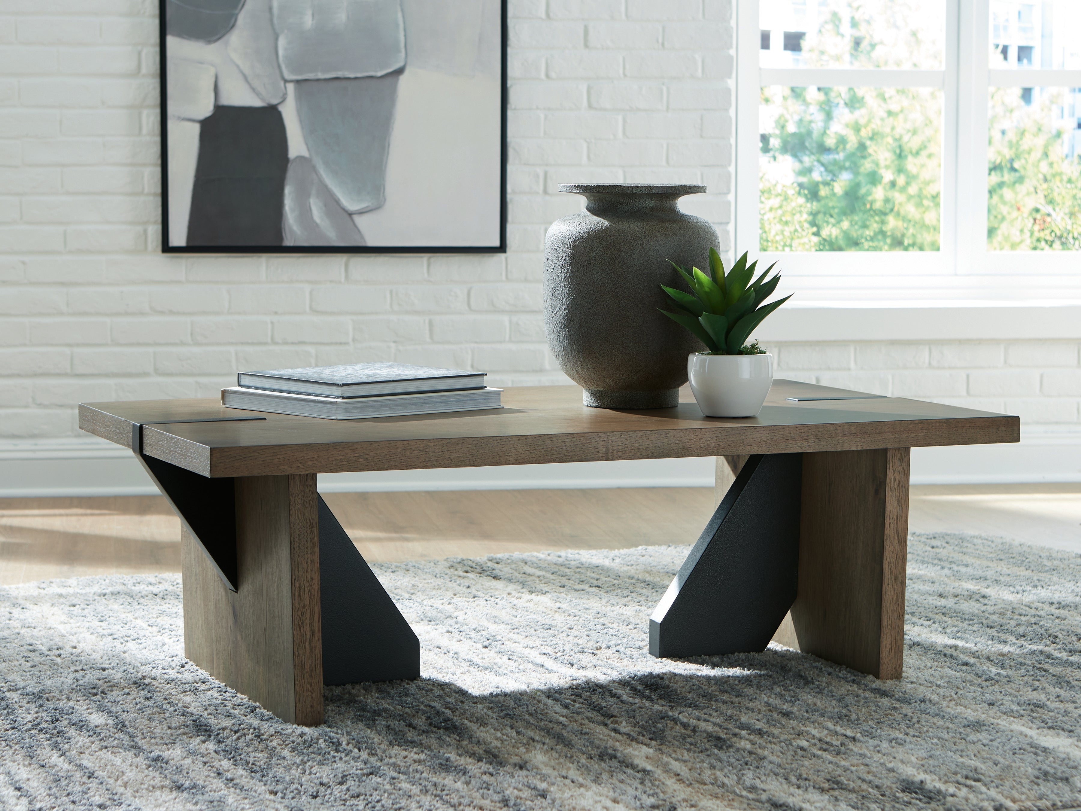 Hoover Furniture Outlet - Ashley Furniture - Kandinew Coffee Table - Rectangular Cocktail Table - T554-1