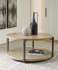 Hoover Furniture Outlet - Ashley Furniture - Dyonton Coffee Table - Round Cocktail Table - T574-8