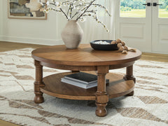 Hoover Furniture Outlet - Ashley Furniture - Chadworth Coffee Table - Round Cocktail Table - T614-8