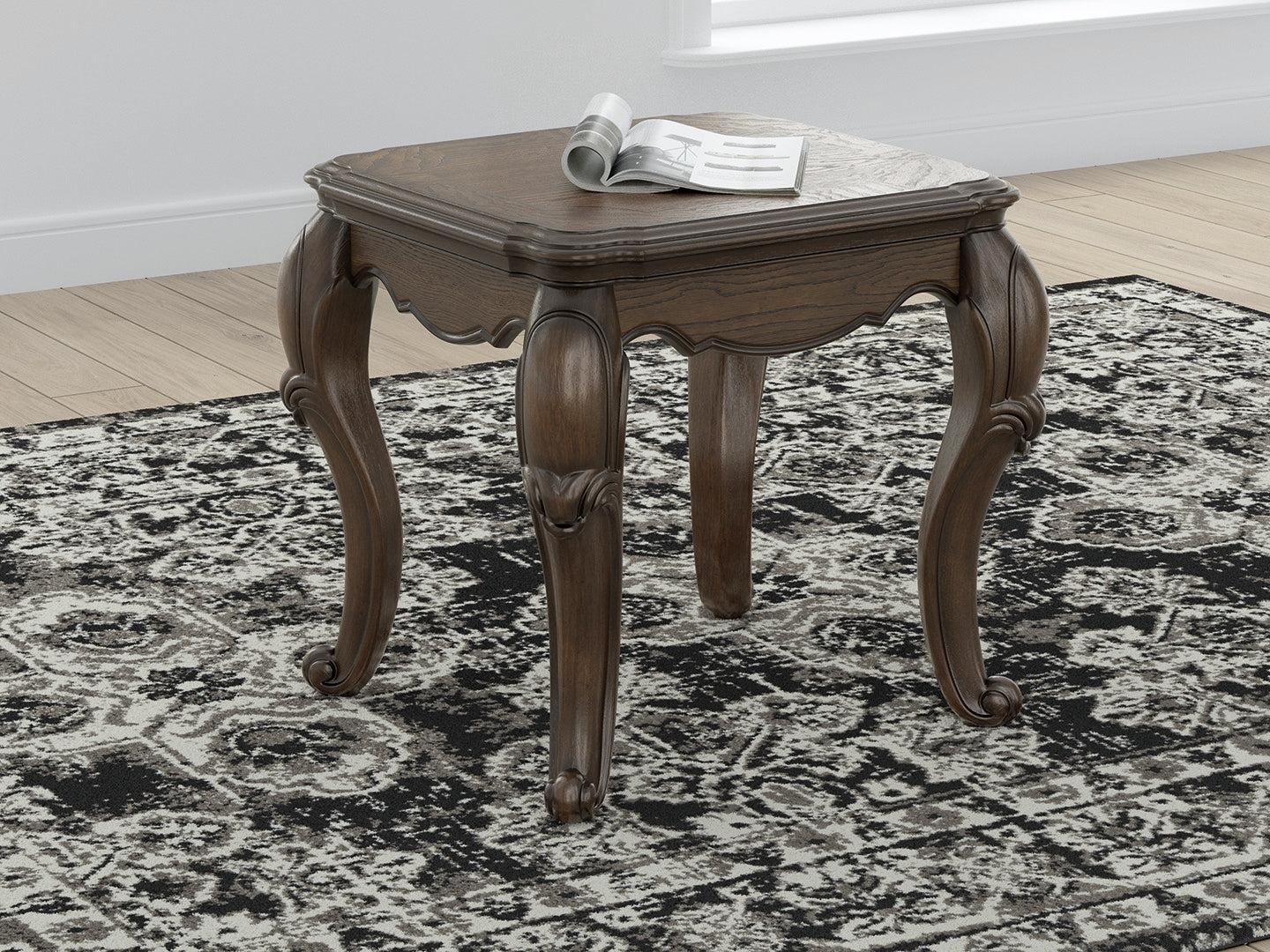 Hoover Furniture Outlet - Ashley Furniture - Maylee End Table - Rectangular End Table / Dark Brown - T617-3