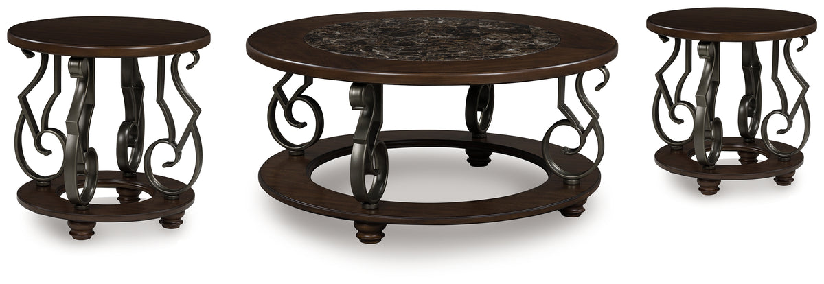 Hoover Furniture Outlet - Ashley Furniture - Frallyn Coffee Table and 2 Ends - Coffee Table and 2 Ends - T623T1
