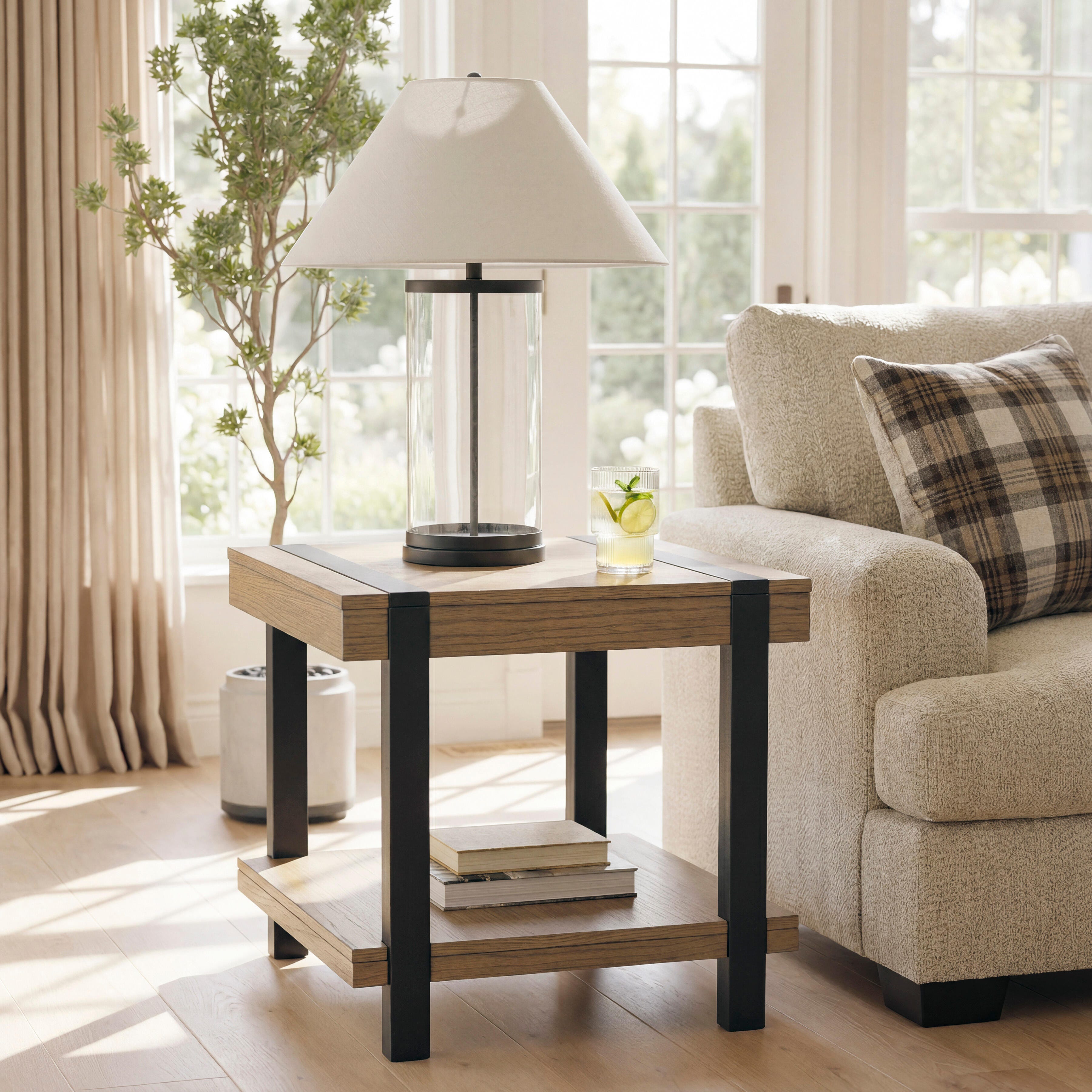 Hoover Furniture Outlet - Ashley Furniture - Jorannti End Table - Square End Table - T631-2