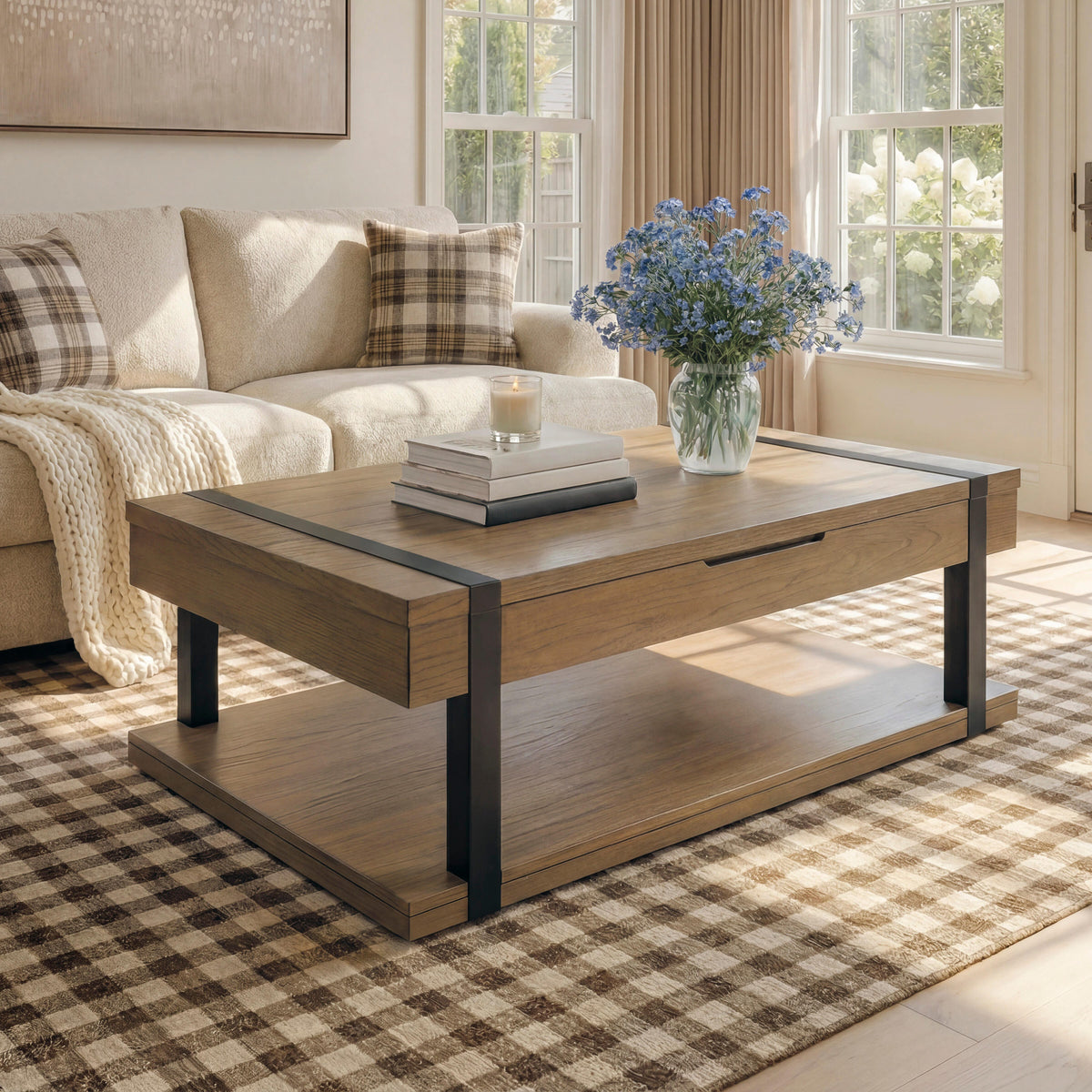 Hoover Furniture Outlet - Ashley Furniture - Jorannti Lift-Top Coffee Table - Rect Lift Top Cocktail Table - T631-9