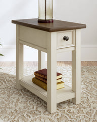 Hoover Furniture Outlet - Ashley Furniture - Bolanburg Chairside End Table - Chair Side End Table / Two-tone - T637-107
