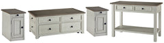 Hoover Furniture Outlet - Ashley Furniture - Bolanburg Coffee Table and 2 Chairside End Tables with Console - Coffee Table and 2 Chairside End Tables with Console - T637T4