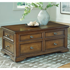 Hoover Furniture Outlet - Ashley Furniture - Channley Lift-Top Coffee Table - Lift Top Cocktail Table - T649-20