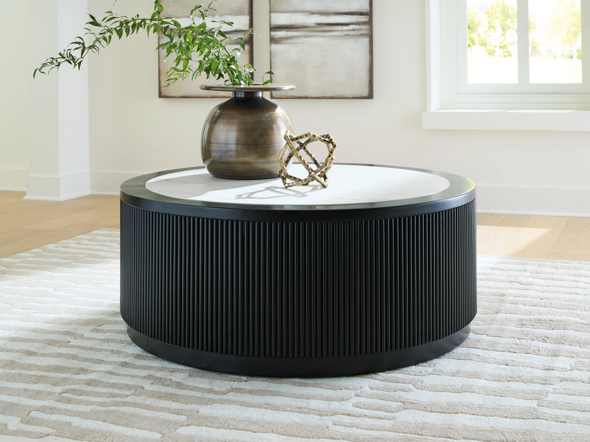 Hoover Furniture Outlet - Ashley Furniture - Grayman Coffee Table - Round Cocktail Table - T650-8