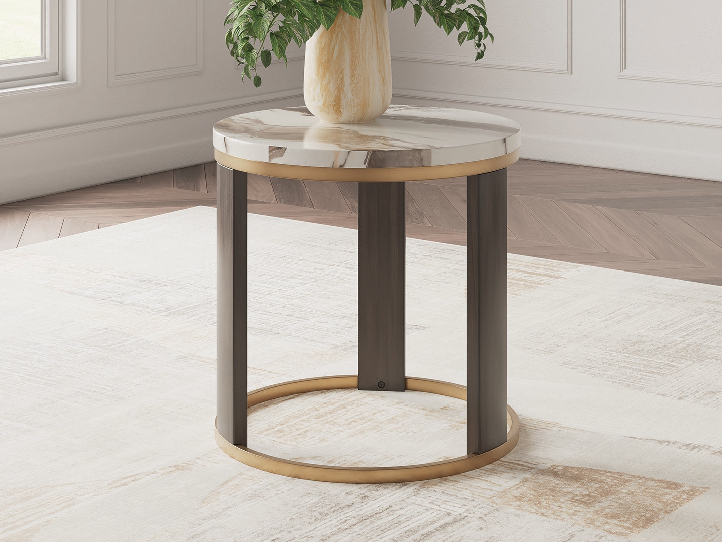 Hoover Furniture Outlet - Ashley Furniture - Jazmore End Table - Round End Table - T671-6
