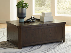 Hoover Furniture Outlet - Ashley Furniture - Breckington Coffee Table With Storage - Cocktail Table with Storage - T678-20