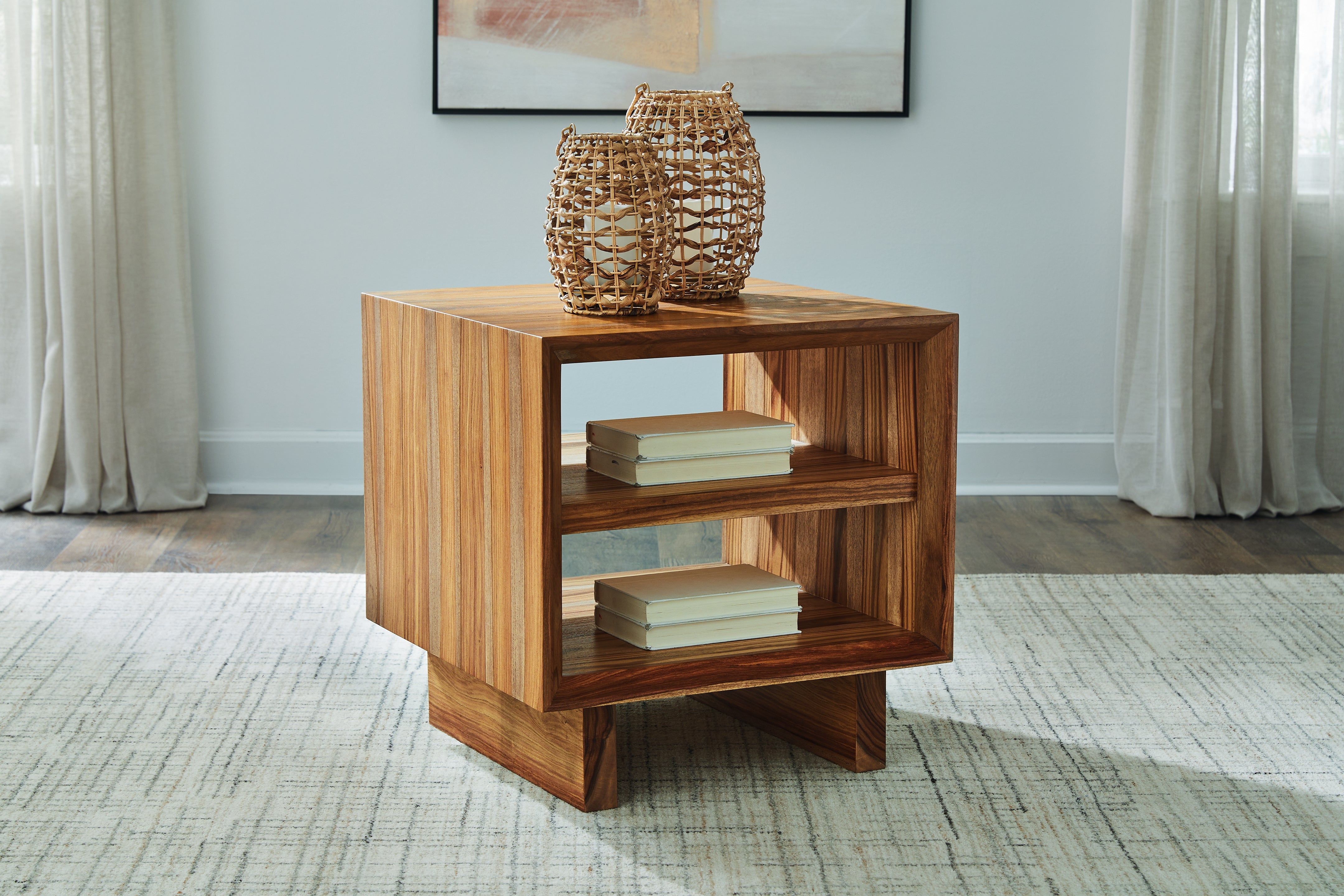 Hoover Furniture Outlet - Ashley Furniture - Dressonni End Table - Square End Table / Brown - T690-2