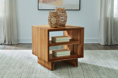 Hoover Furniture Outlet - Ashley Furniture - Dressonni End Table - Square End Table / Brown - T690-2