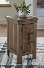 Hoover Furniture Outlet - Ashley Furniture - Moriville Chairside End Table - Chair Side End Table / Grayish Brown - T731-7
