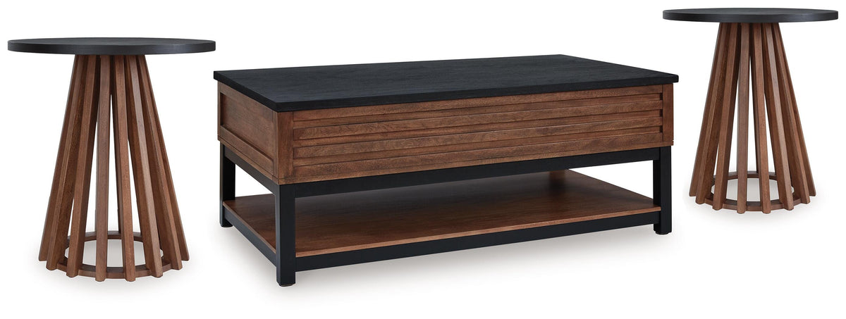 Hoover Furniture Outlet - Ashley Furniture - Kallari Coffee Table and 2 Ends - Coffee Table and 2 Ends - T737T1