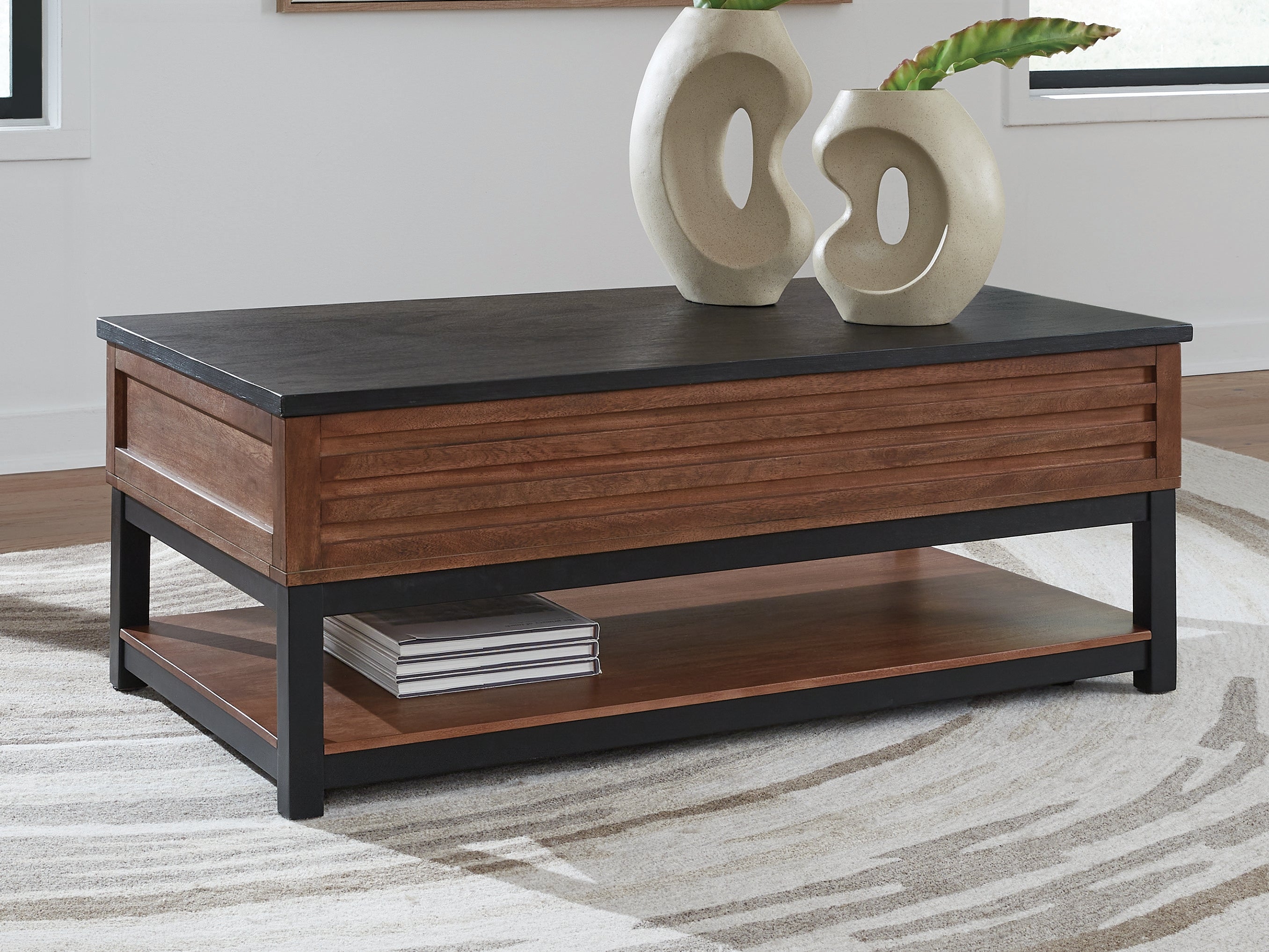 Hoover Furniture Outlet - Ashley Furniture - Kallari Lift-Top Coffee Table - Lift Top Cocktail Table - T737-9