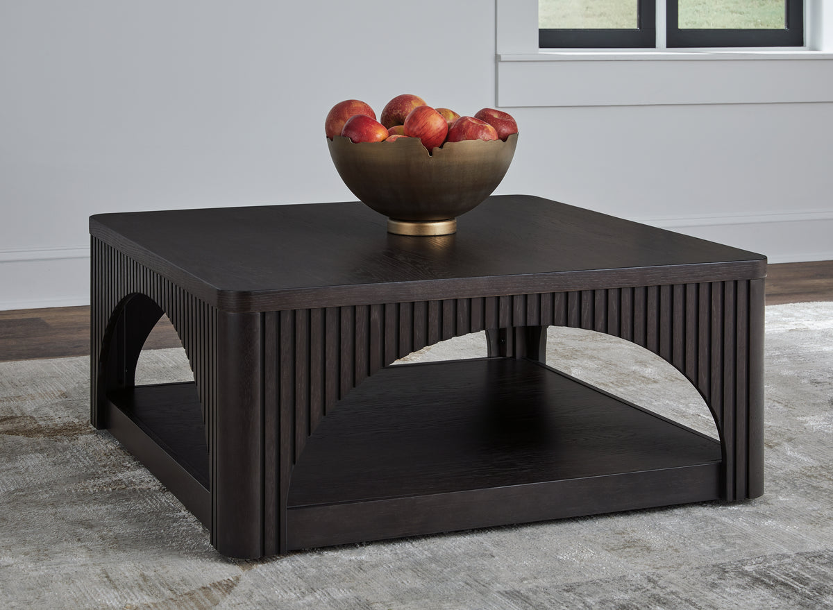 Hoover Furniture Outlet - Ashley Furniture - Yellink Coffee Table - Square Cocktail Table - T760-8