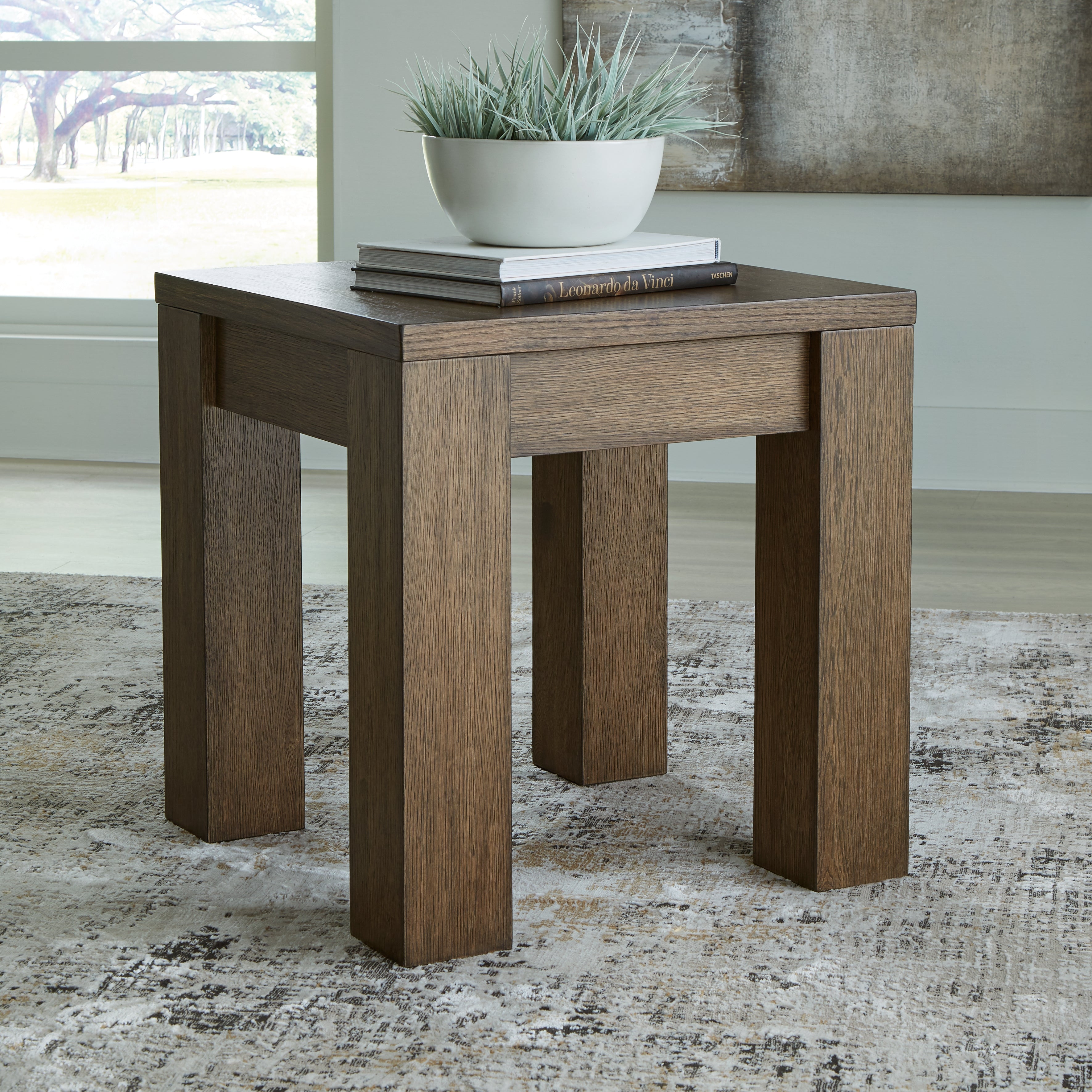 Hoover Furniture Outlet - Ashley Furniture - Rosswain End Table - Square End Table - T763-2