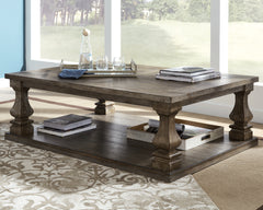 Hoover Furniture Outlet - Ashley Furniture - Johnelle Coffee Table - Rectangular Cocktail Table / Gray - T776-1
