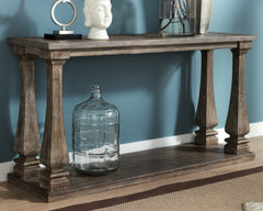 Hoover Furniture Outlet - Ashley Furniture - Johnelle Sofa Table - Sofa Table / Gray - T776-4