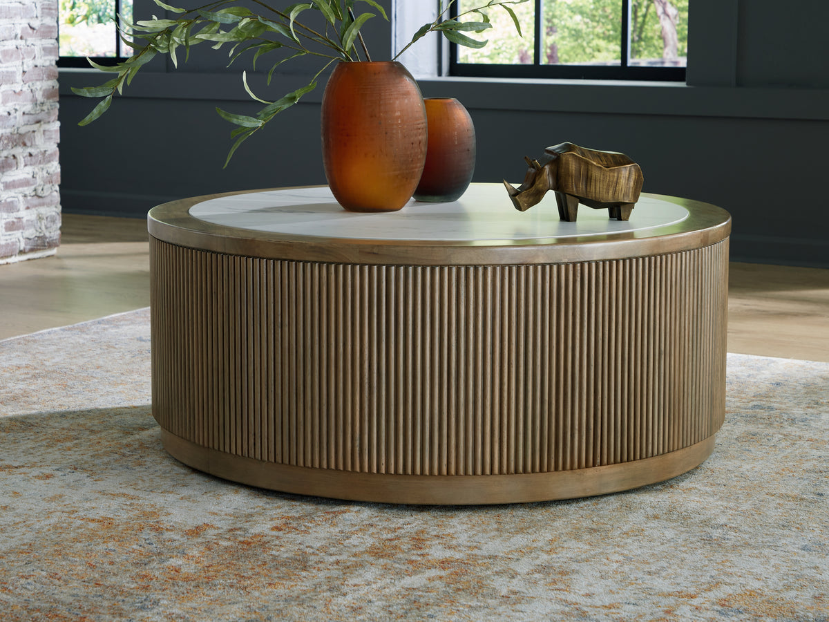 Hoover Furniture Outlet - Ashley Furniture - Camdill Coffee Table - Round Cocktail Table - T808-8