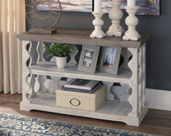 Hoover Furniture Outlet - Ashley Furniture - Havalance Sofa/Console Table - Console Sofa Table / Gray/White - T814-5