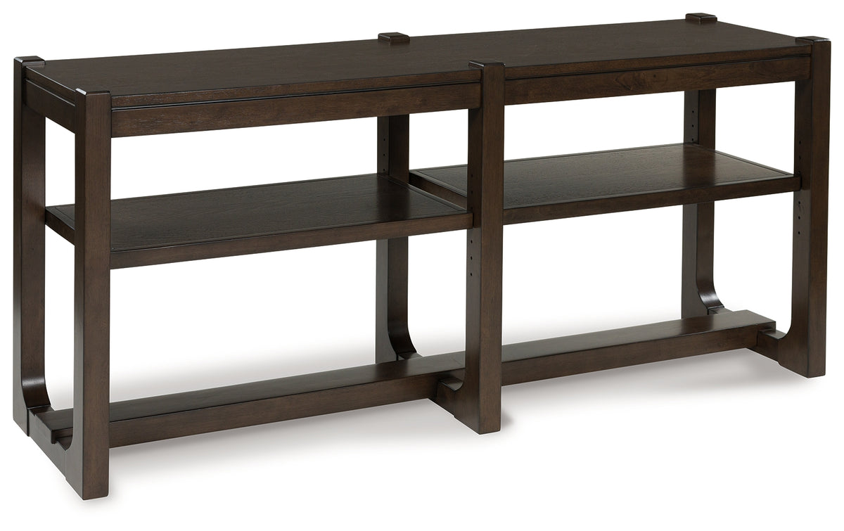 Hoover Furniture Outlet - Ashley Furniture - Breckington Sofa Table - Sofa Table / Dark Brown - T856-4
