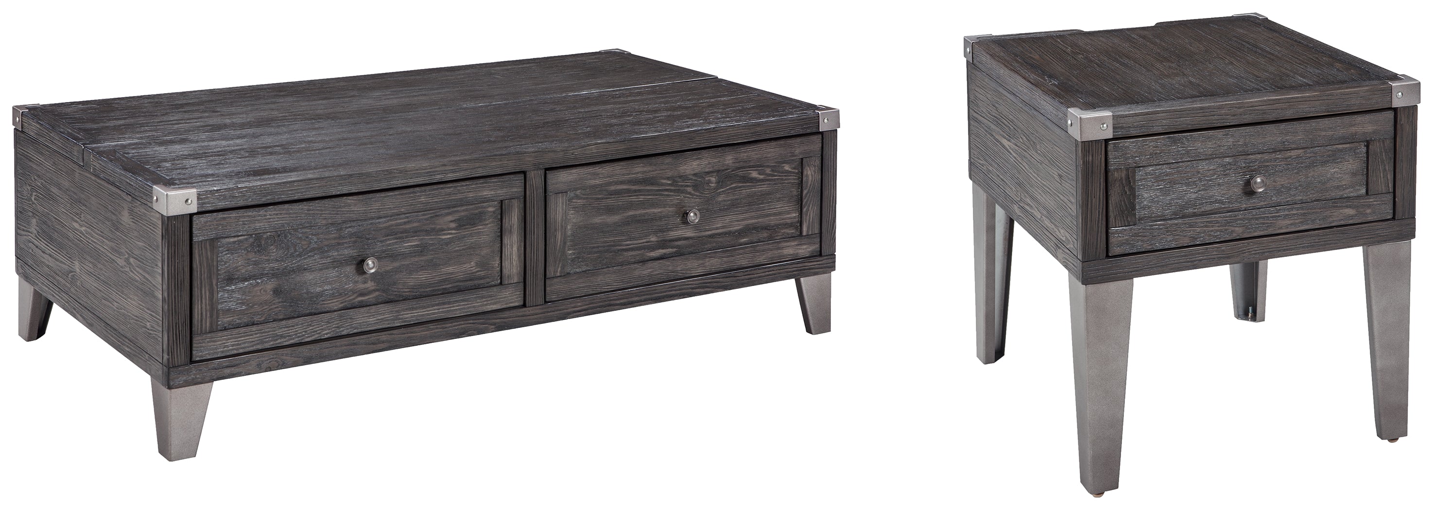 Hoover Furniture Outlet - Ashley Furniture - Todoe Coffee Table and End Table - Coffee Table and End Table - T901T1