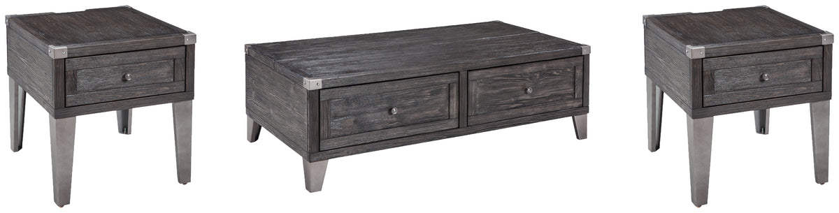 Hoover Furniture Outlet - Ashley Furniture - Todoe Coffee Table and 2 End Tables - Coffee Table and 2 End Tables - T901T2