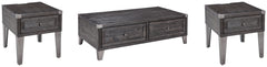 Hoover Furniture Outlet - Ashley Furniture - Todoe Coffee Table and 2 End Tables - Coffee Table and 2 End Tables - T901T2
