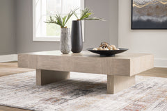 Hoover Furniture Outlet - Ashley Furniture - Jorlaina Coffee Table - Rectangular Cocktail Table / Light Grayish Brown - T922-1