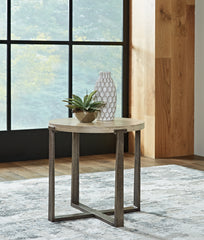 Hoover Furniture Outlet - Ashley Furniture - Dalenville End Table - Round End Table / Gray - T965-6