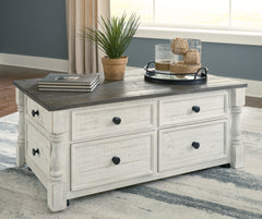 Hoover Furniture Outlet - Ashley Furniture - Havalance Lift-Top Coffee Table - Lift Top Cocktail Table / White/Gray - T994-20