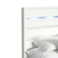 Tobias King Bed with LED in White