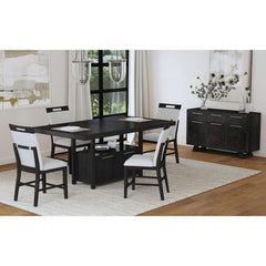 Transcend Counter Side Chair with Light Grey Fabric in Charcoal (2 Per Carton) – SKU D-12980-3-CSC | Elements