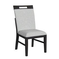 Transcend Dining Side Chair with Light Grey Fabric in Charcoal (2 Per Carton)
