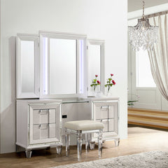 Twenty Nine Dressing Stool W/Acrylic Leg White – SKU TN700VTNSTAL | Elements