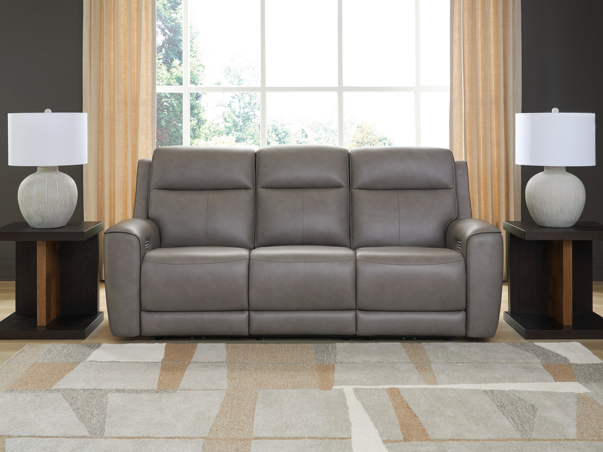 Hoover Furniture Outlet - Ashley Furniture - 5Z-Comfort Power Reclining Sofa - PWR REC Sofa with ADJ Headrest - PCU1090015