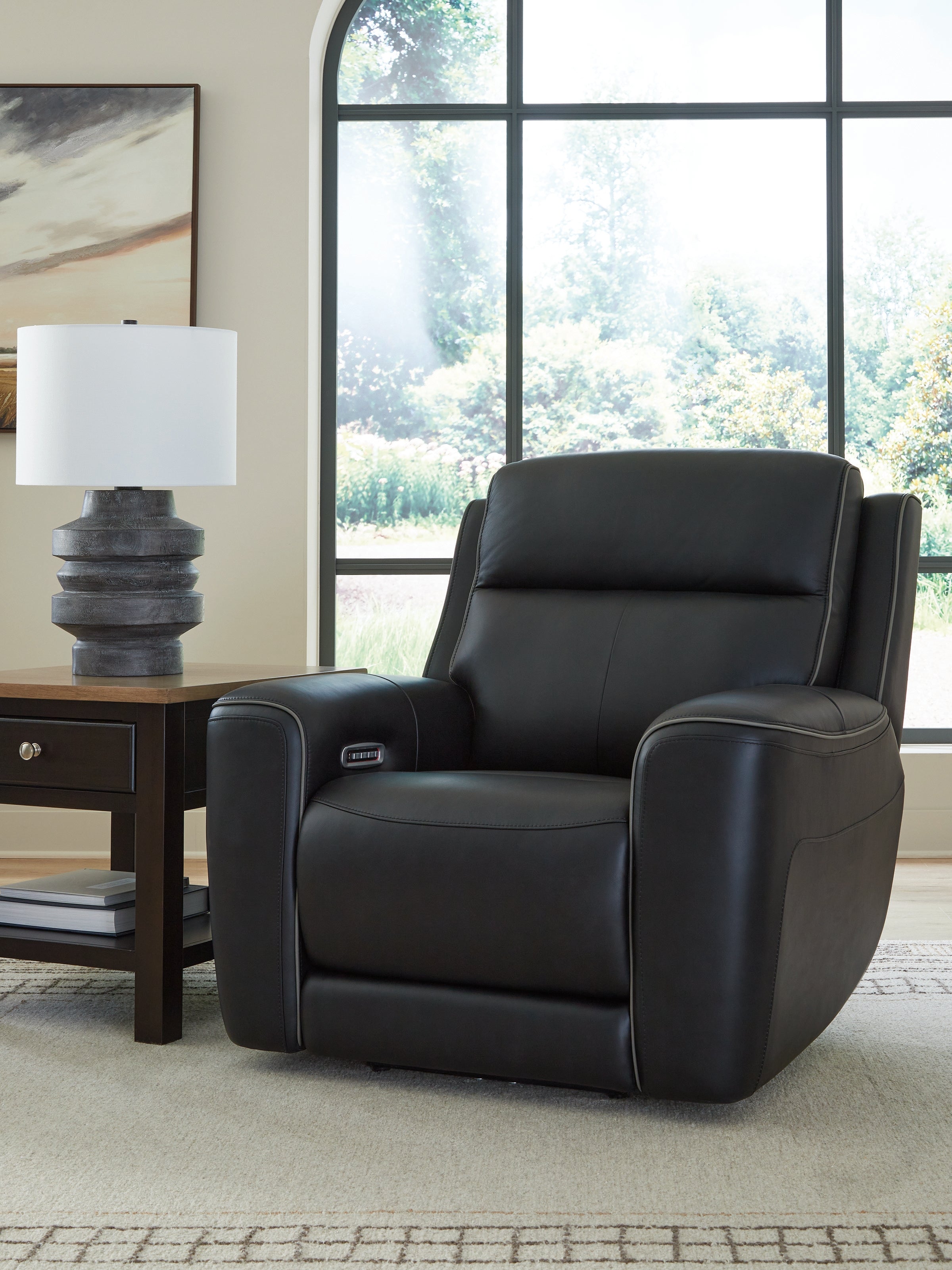 Hoover Furniture Outlet - Ashley Furniture - 5Z-Comfort Power Recliner - PWR Recliner/ADJ Headrest / Onyx - PCU1090213