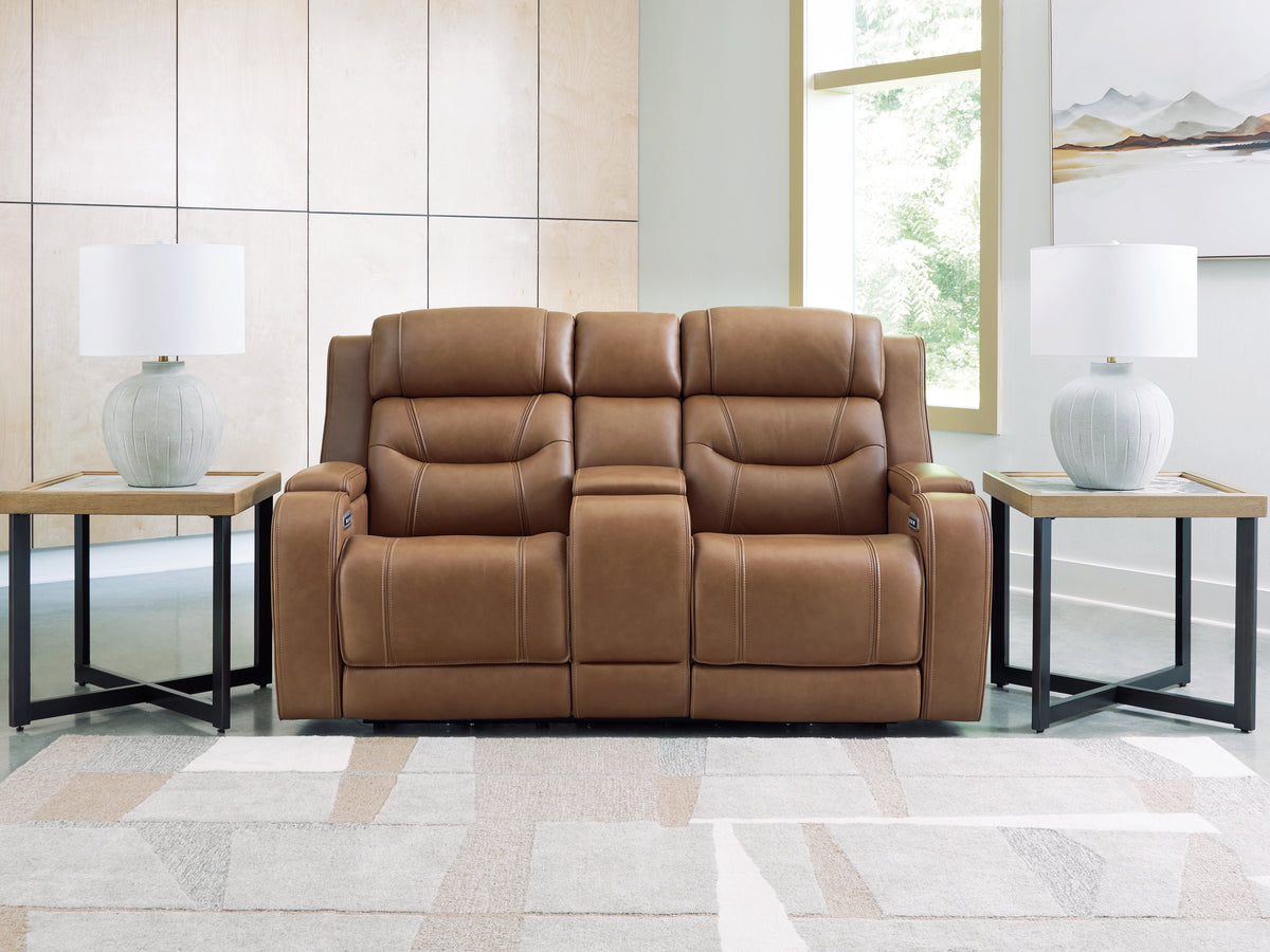 Hoover Furniture Outlet - Ashley Furniture - Knightington Power Reclining Loveseat with Audio Seating - PWR REC Love w/Audio Seating - PCU1160018A