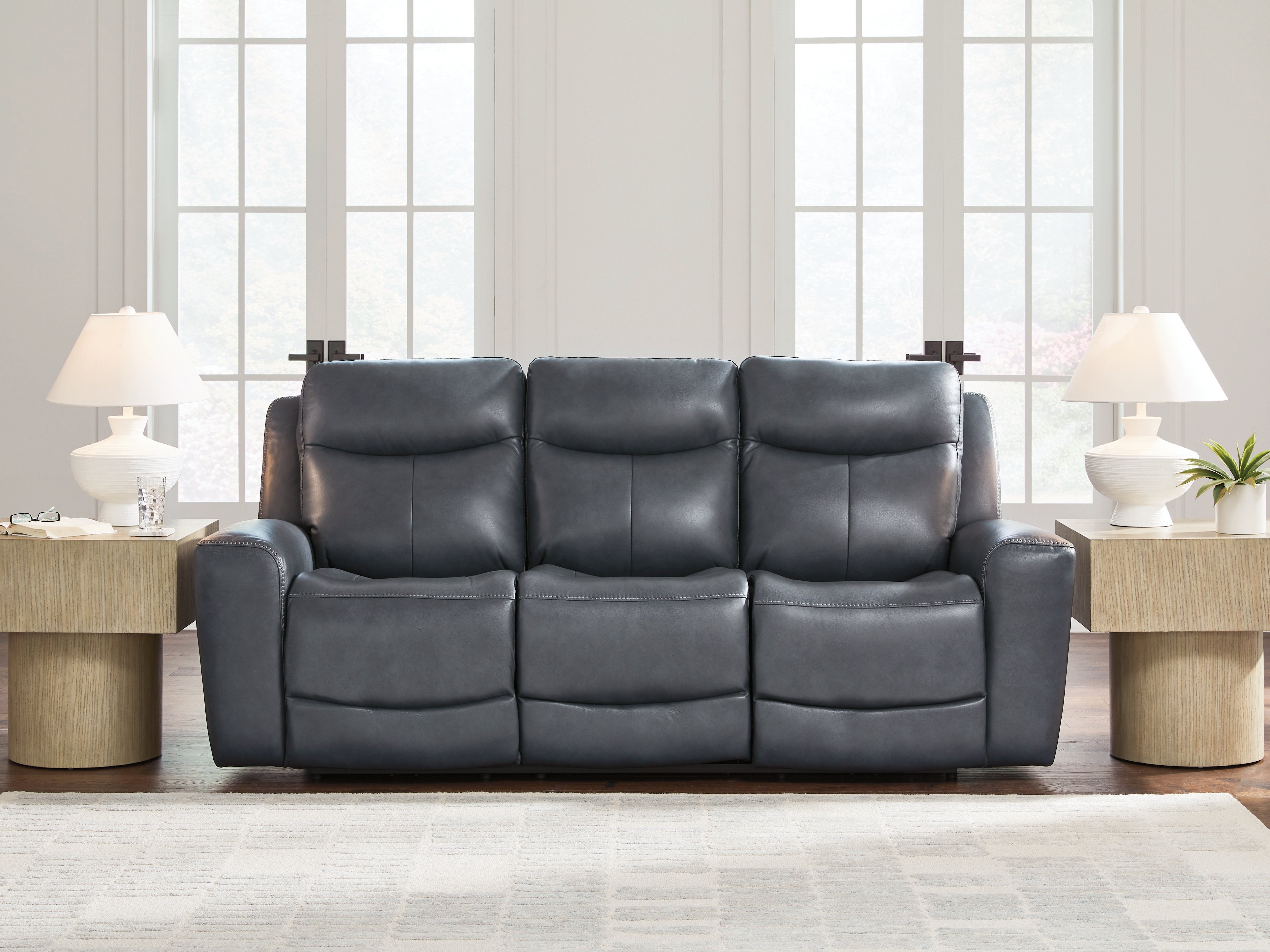 Hoover Furniture Outlet - Ashley Furniture - Next Move Power Reclining Sofa - PWR REC Sofa with ADJ Headrest - PCU1210015