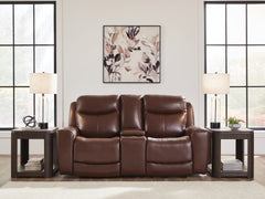 Hoover Furniture Outlet - Ashley Furniture - Next Move Power Reclining Loveseat with Console - PWR REC Loveseat/CON/ADJ HDRST - PCU1210218