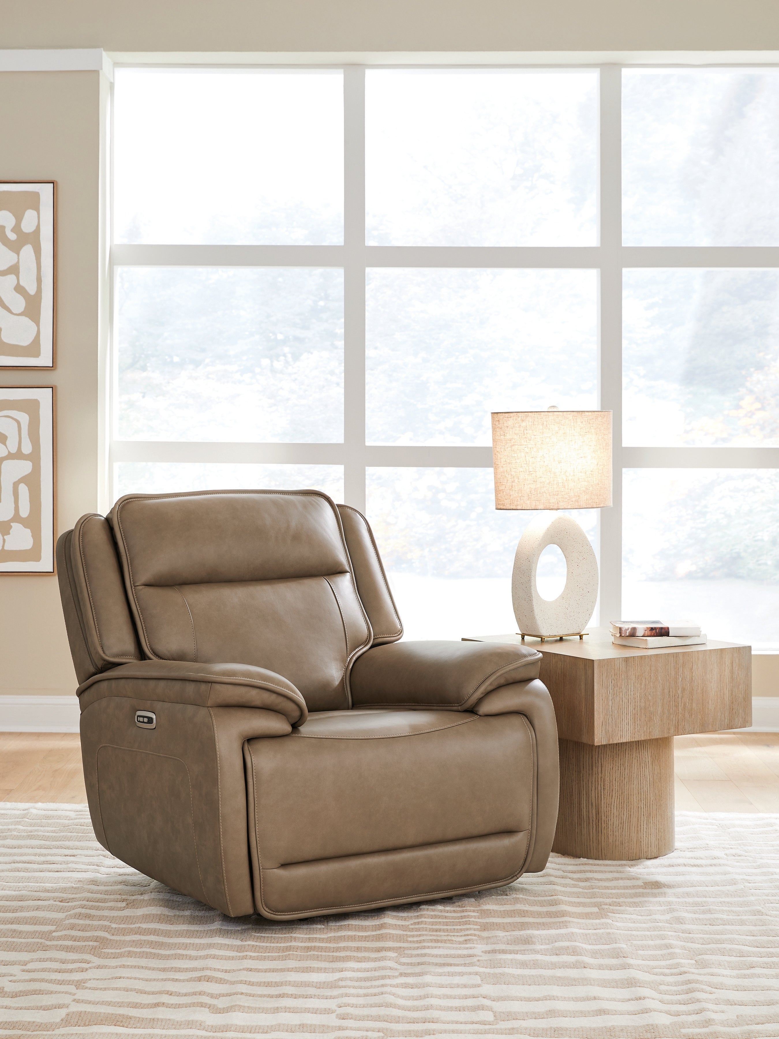 Hoover Furniture Outlet - Ashley Furniture - Glencroft Power Recliner - PWR Recliner/ADJ Headrest - PCU1240013