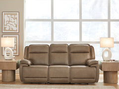 Hoover Furniture Outlet - Ashley Furniture - Glencroft Power Reclining Sofa - PWR REC Sofa with ADJ Headrest - PCU1240015